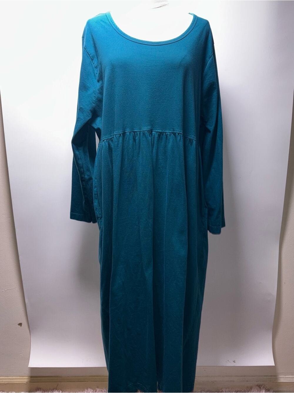Ulla Popken Teal Long Sleeve Dress Size 16/18